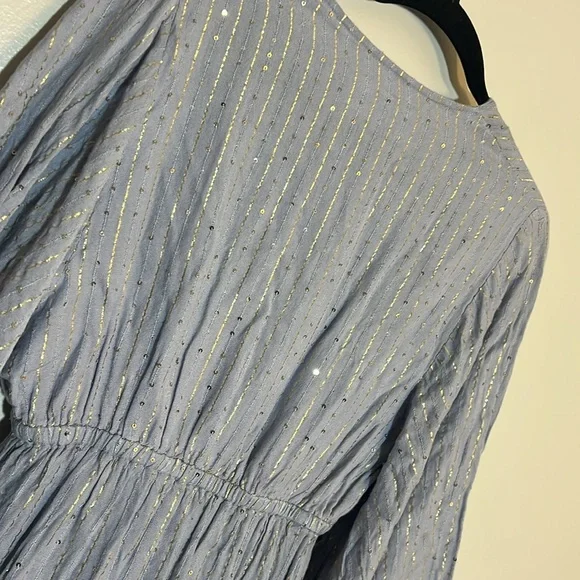 SUNDRESS Juliana Short Sleeve Blue Midi Dress XS / Small - Picture 8 of 9